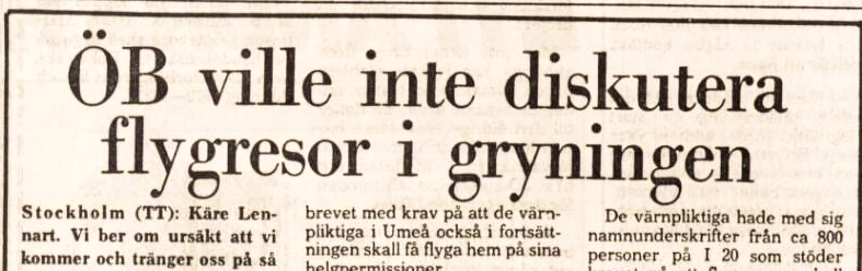 ÖB ville inte släppa in oss, så vi var tvungna att ta debatten via porttelefonen.