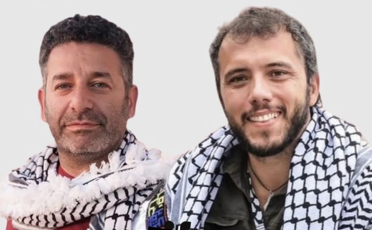 Bild på aif Abukeshek och Thiago Ávila, kidnappade av Israels militär.
