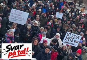 Demonstration för asylrätten